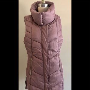 Blush pink puffer vest - special tunic length! Size Medium!
